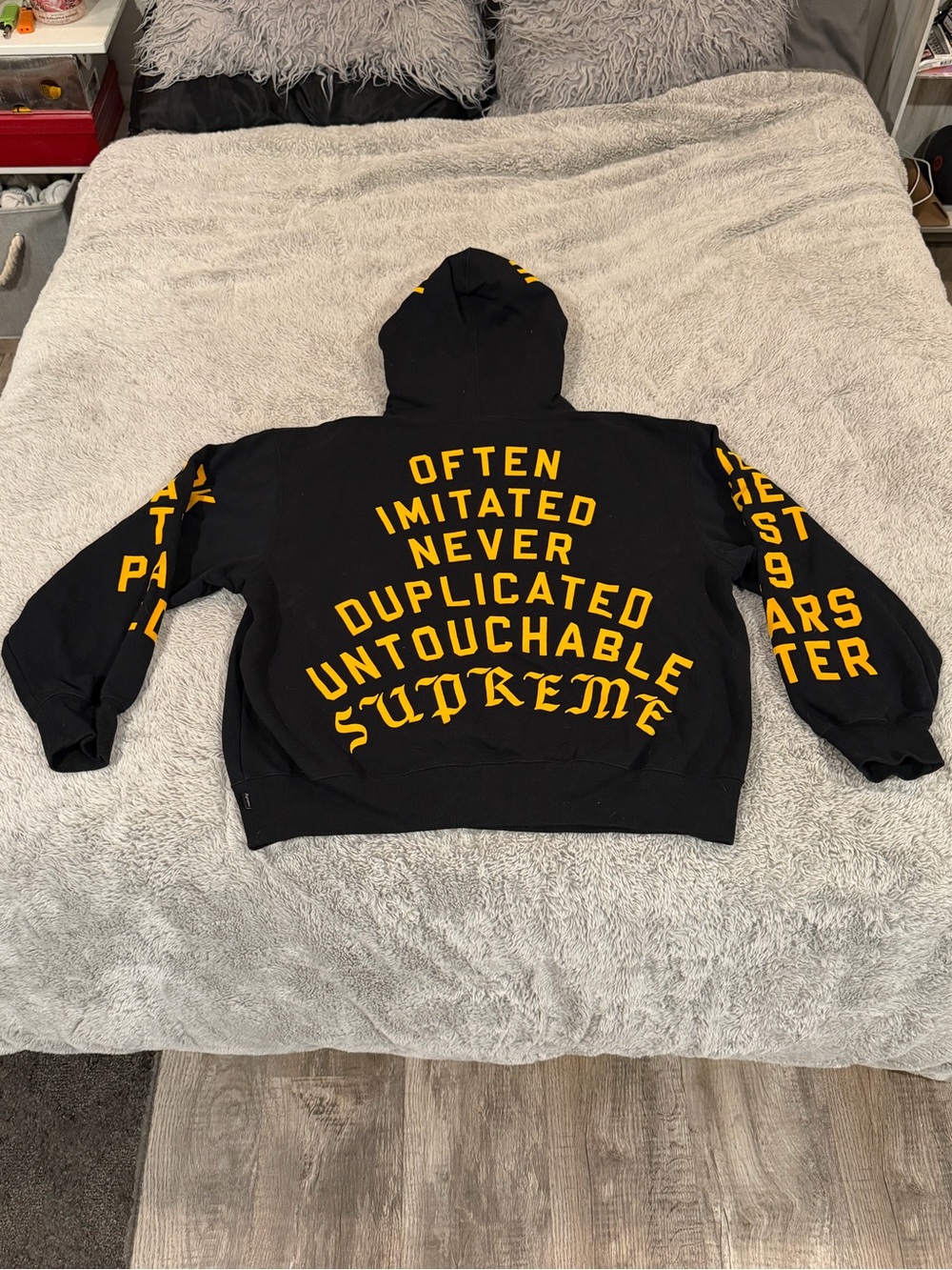 Supreme Black & Yellow Graphic Hoodie - Picture 3 of 5